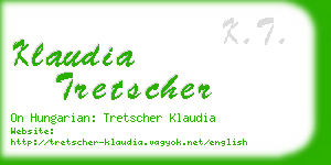 klaudia tretscher business card